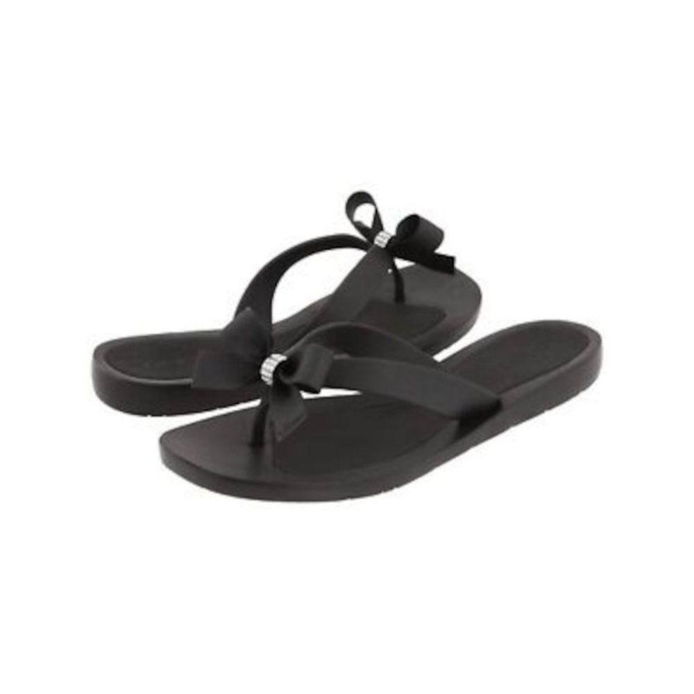 GUESS Womens Black Bow Accent Comfort Tutu Round Toe Slip On Flip Flop Sandal 35